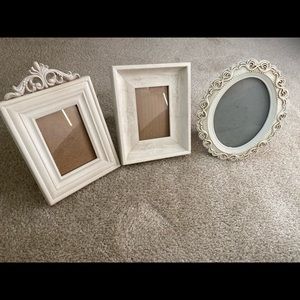 Vintage White Photo Frame Set together